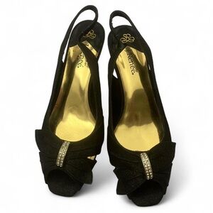 J Renee sparkly black kitten heels US women’s size 7.5